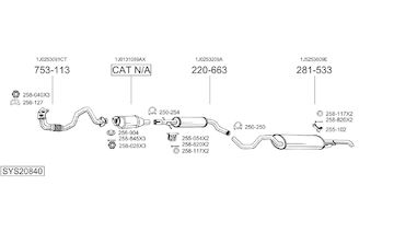 Výfukový systém BOSAL SYS20840