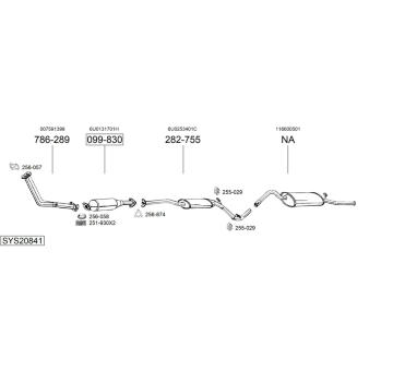 Výfukový systém BOSAL SYS20841