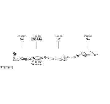 Výfukový systém BOSAL SYS20857
