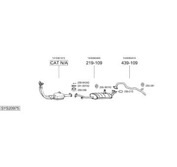 Výfukový systém BOSAL SYS20975