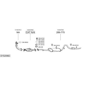 Výfukový systém BOSAL SYS20982