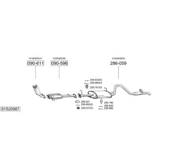 Výfukový systém BOSAL SYS20987