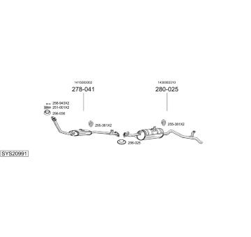 Výfukový systém BOSAL SYS20991