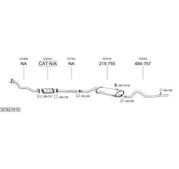 Výfukový systém BOSAL SYS21015