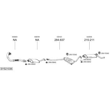 Výfukový systém BOSAL SYS21038