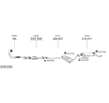 Výfukový systém BOSAL SYS21039