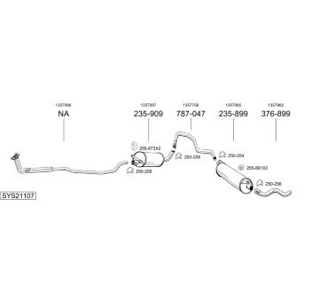 Výfukový systém BOSAL SYS21107