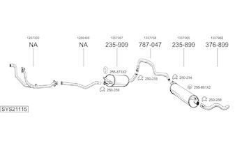 Výfukový systém BOSAL SYS21115