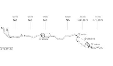 Výfukový systém BOSAL SYS21122