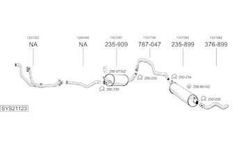Výfukový systém BOSAL SYS21123