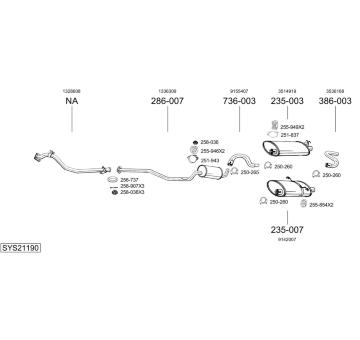 Výfukový systém BOSAL SYS21190