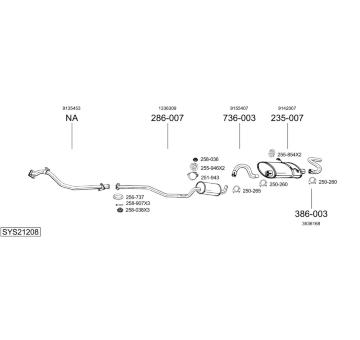 Výfukový systém BOSAL SYS21208