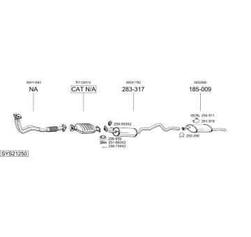 Výfukový systém BOSAL SYS21250