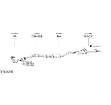 Výfukový systém BOSAL SYS21252