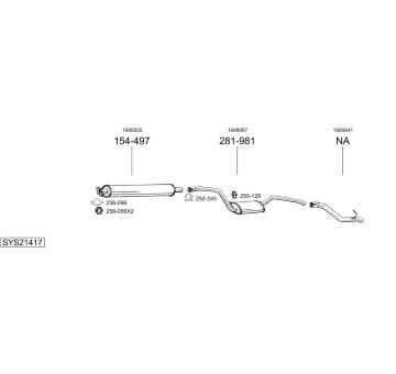 Výfukový systém BOSAL SYS21417