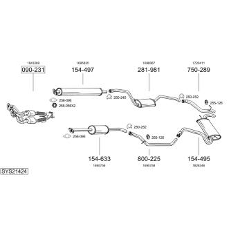 Výfukový systém BOSAL SYS21424