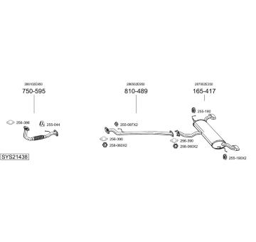 Výfukový systém BOSAL SYS21438