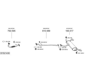 Výfukový systém BOSAL SYS21439