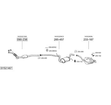 Výfukový systém BOSAL SYS21467