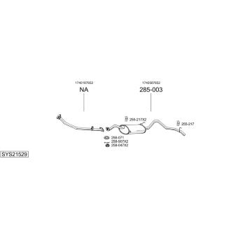 Výfukový systém BOSAL SYS21529