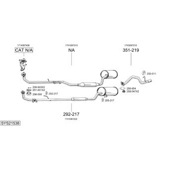 Výfukový systém BOSAL SYS21538