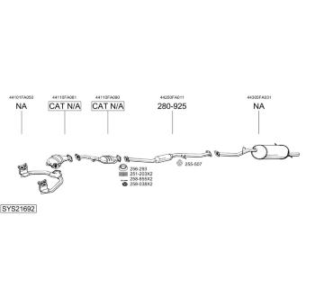 Výfukový systém BOSAL SYS21692