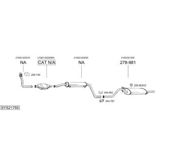 Výfukový systém BOSAL SYS21765