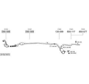 Výfukový systém BOSAL SYS21870