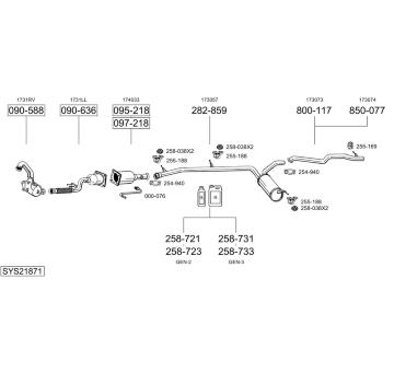 Výfukový systém BOSAL SYS21871