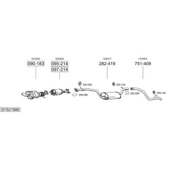 Výfukový systém BOSAL SYS21886