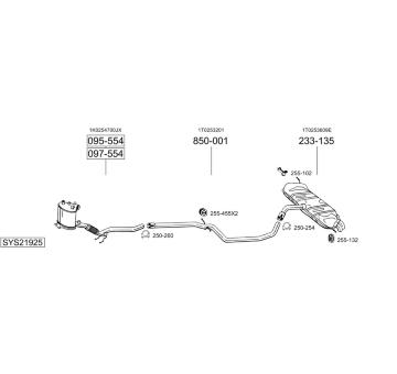Výfukový systém BOSAL SYS21925