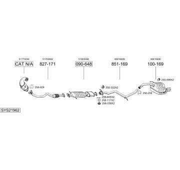 Výfukový systém BOSAL SYS21962
