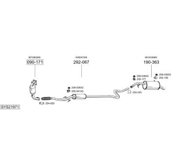 Výfukový systém BOSAL SYS21971