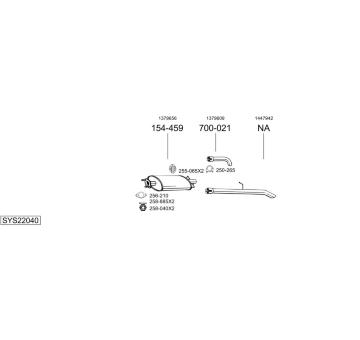Výfukový systém BOSAL SYS22040