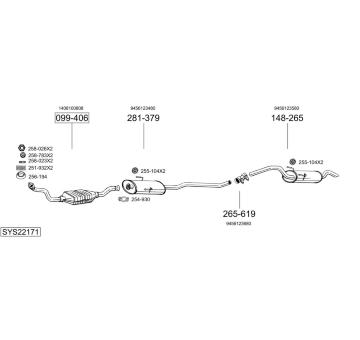 Výfukový systém BOSAL SYS22171