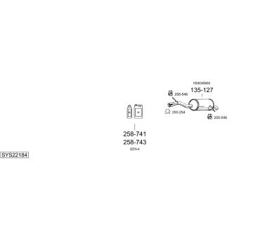 Výfukový systém BOSAL SYS22184