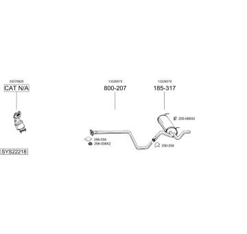 Výfukový systém BOSAL SYS22218