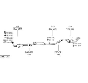 Výfukový systém BOSAL SYS22268
