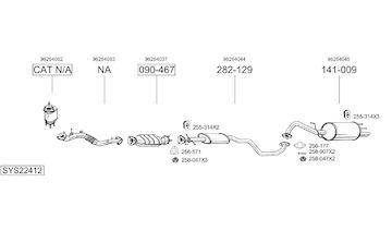 Výfukový systém BOSAL SYS22412