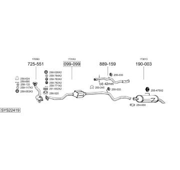 Výfukový systém BOSAL SYS22419