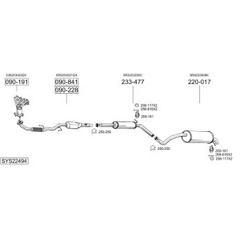 Výfukový systém BOSAL SYS22494