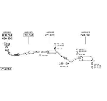 Výfukový systém BOSAL SYS22498