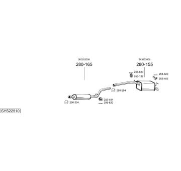 Výfukový systém BOSAL SYS22510