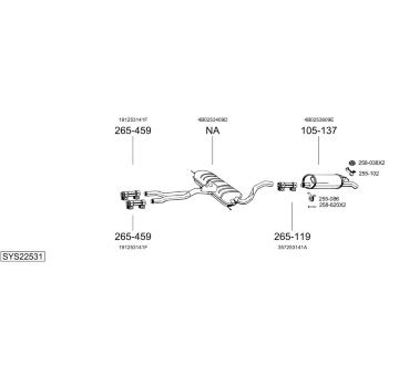 Výfukový systém BOSAL SYS22531