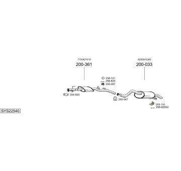 Výfukový systém BOSAL SYS22540