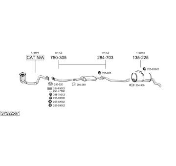Výfukový systém BOSAL SYS22567