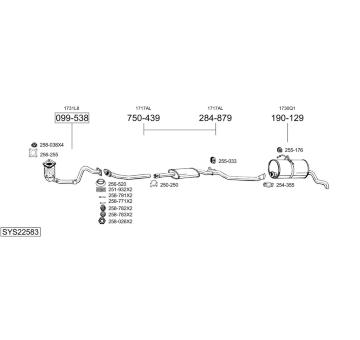 Výfukový systém BOSAL SYS22583