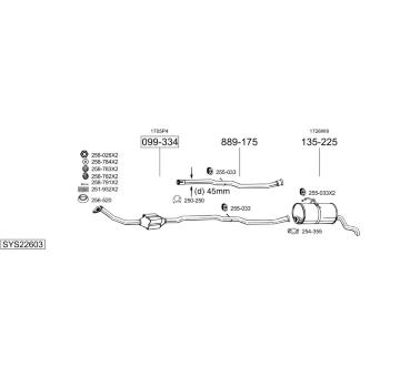 Výfukový systém BOSAL SYS22603