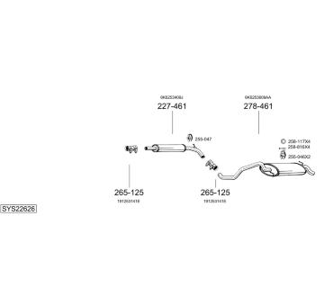 Výfukový systém BOSAL SYS22626