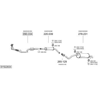 Výfukový systém BOSAL SYS22634